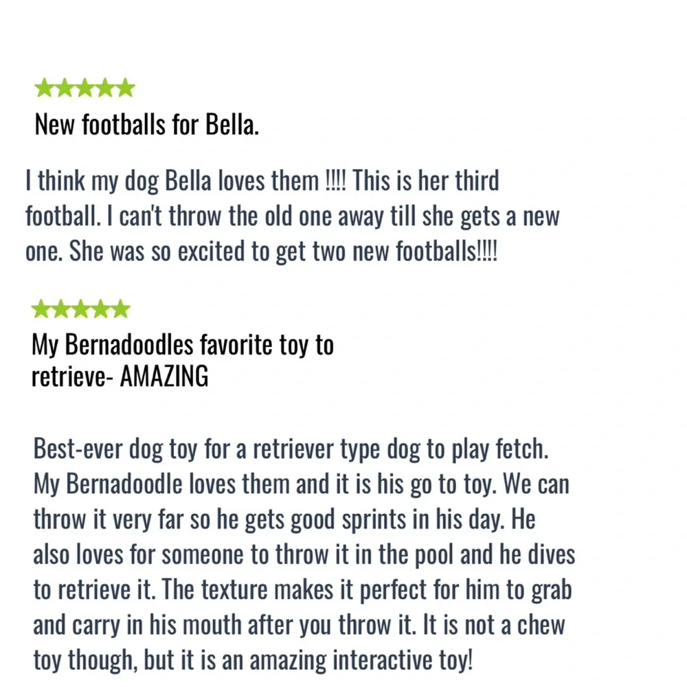 NEW JOLLY PETS Dog Toy Football 8” for Medium to Large Dog Green Apple